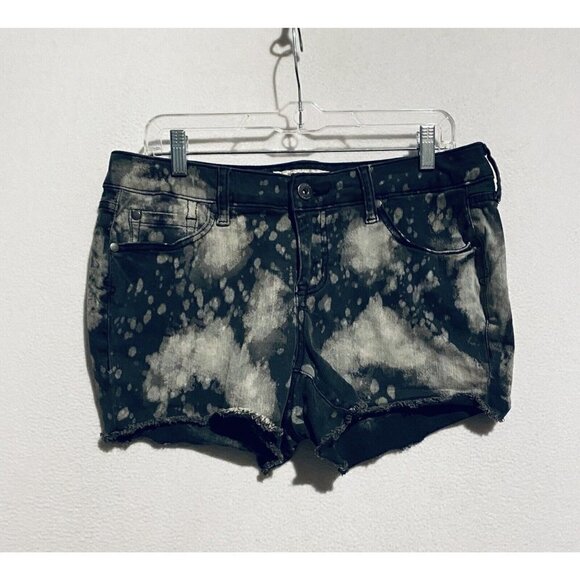 Torrid Shorts Womens 10 Cut Off Bleach Splatter Gray Wash Stretch Pockets Boho - Picture 1 of 6